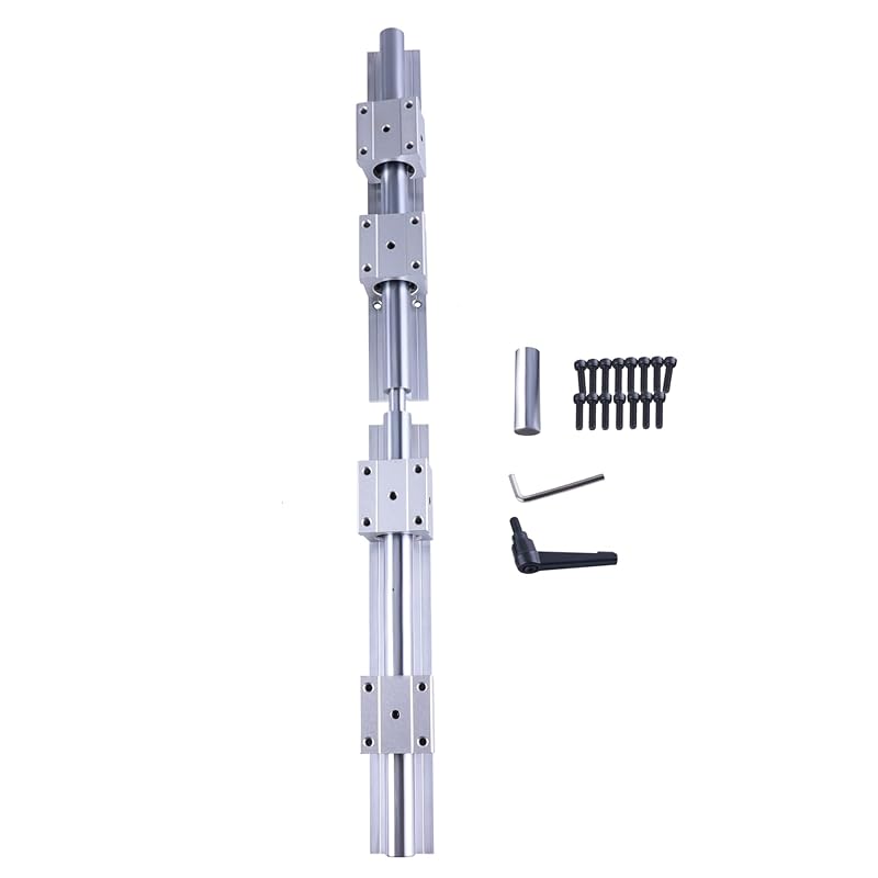 1pc Sbr20 3000mm Linear Guide(spliced Linear Rails), Contains 2pcs Sbr20 1500mm Sliding Guide Shaft With 4pcs Sbr20uu Bearing Blocks, 2pcs Dowels, For Diy 3d Printers
