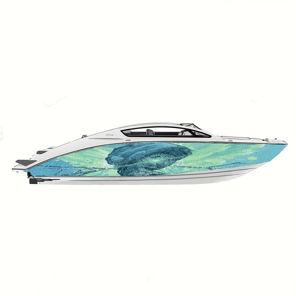 2pcs 2D Abstract Artistic Angel Wings Boat Decals