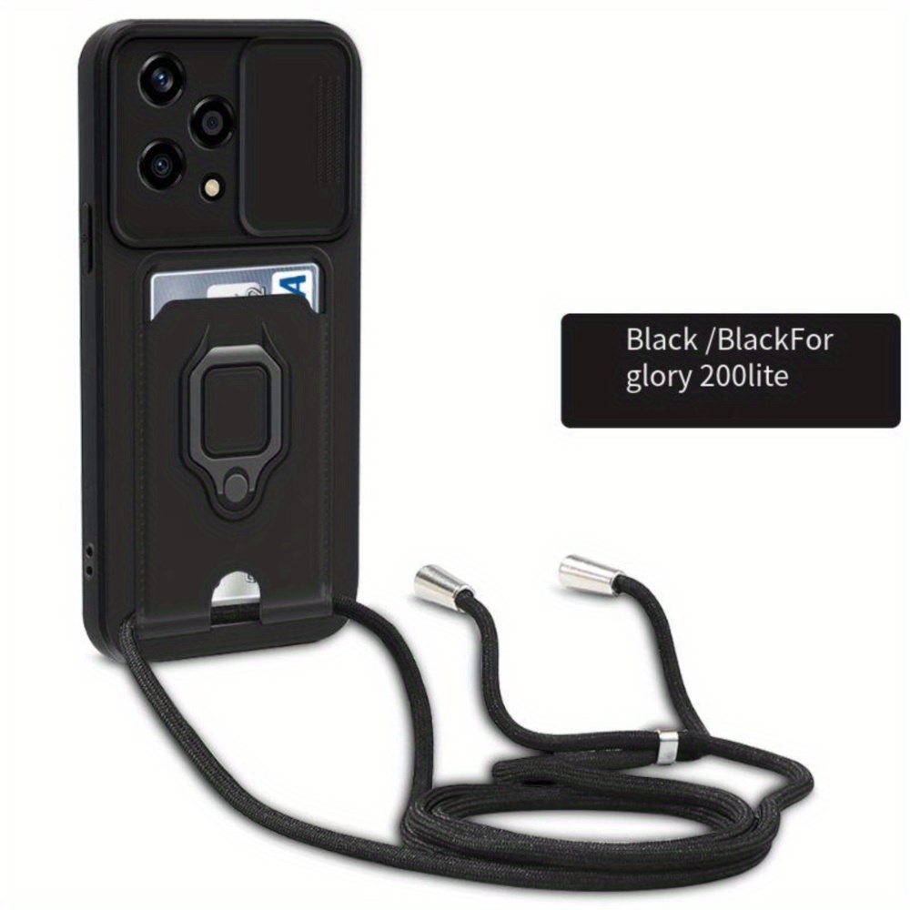 TEMU Coque de téléphone - Une coque multifonctionnelle porte-carte adaptée à Honor 200 Lite, couverture de téléphone anti-chute