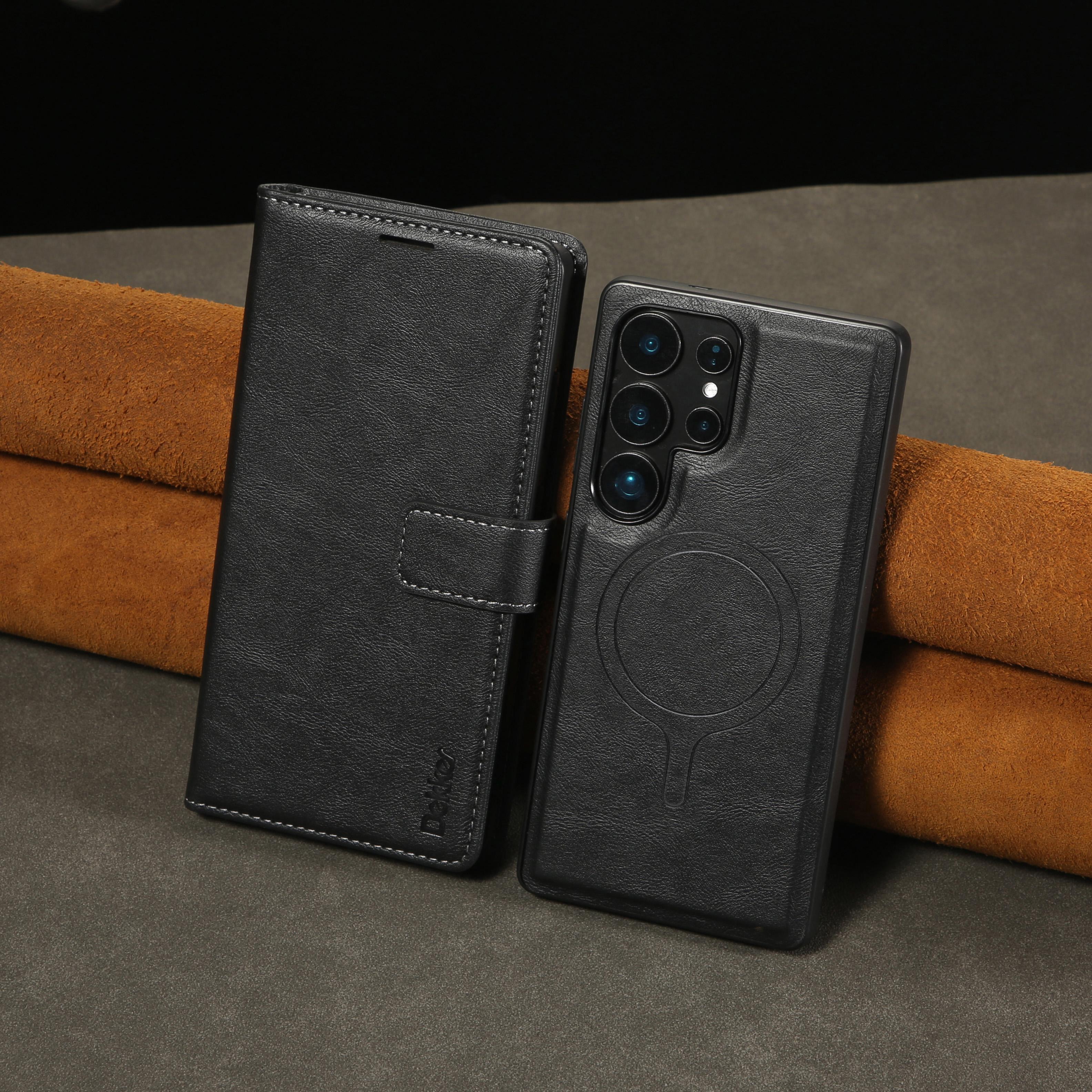 TEMU Phone Case - Detachable And Compatible With Galaxy S26/s25 Artificial Leather Phone Case With Magnetic Cover, New Model For S24 Plus And S23