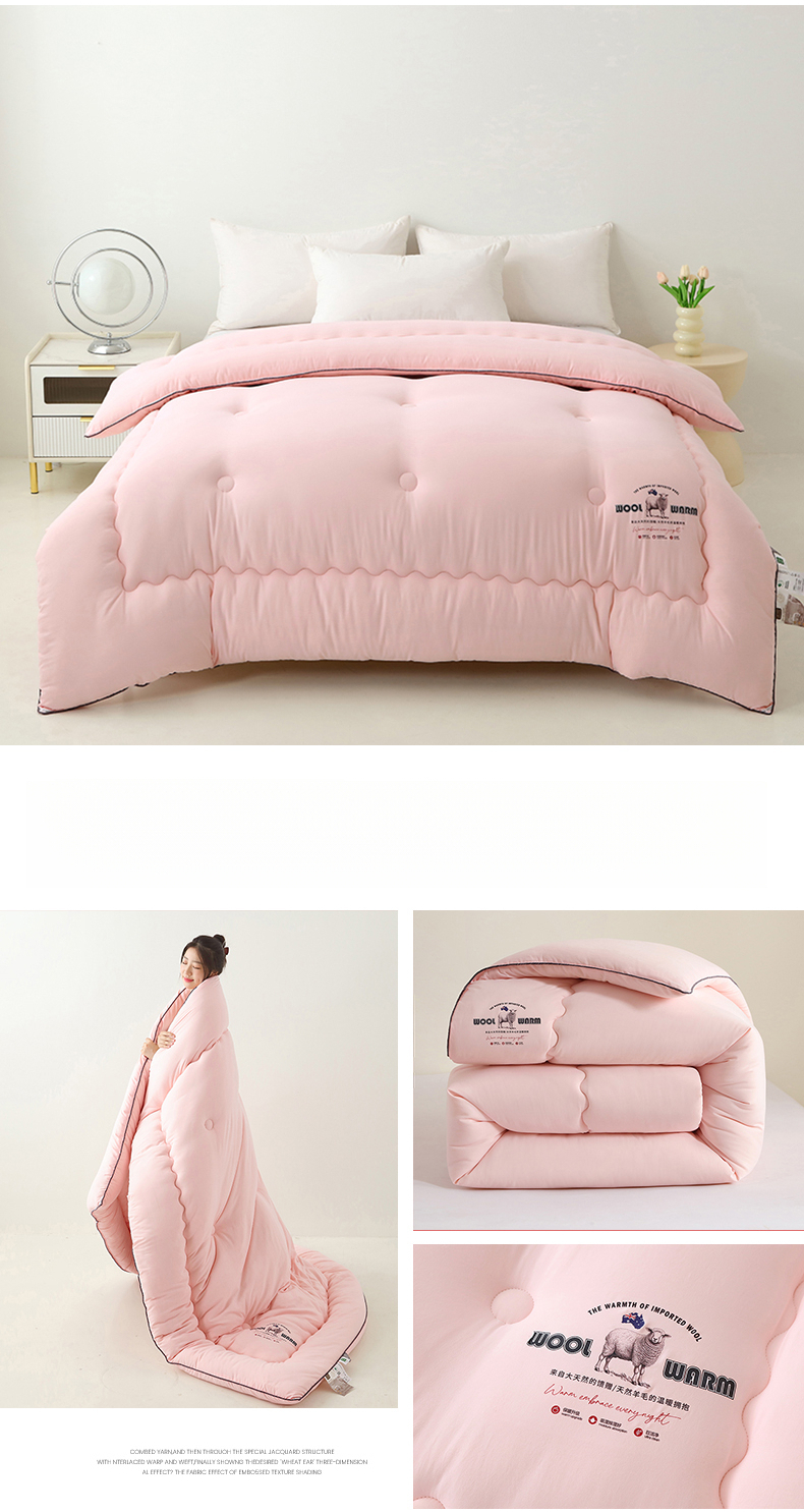 2026 New Model Skin-Friendly Comfortable Washable Cotton Wool Quilt, Lightweight Fluffy Soft Wrap, Cozy Home Bedding