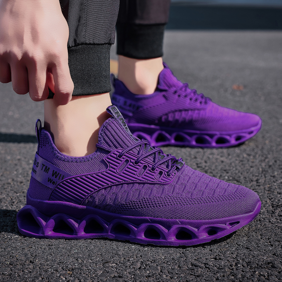 men purple shoes sold on Temu United States