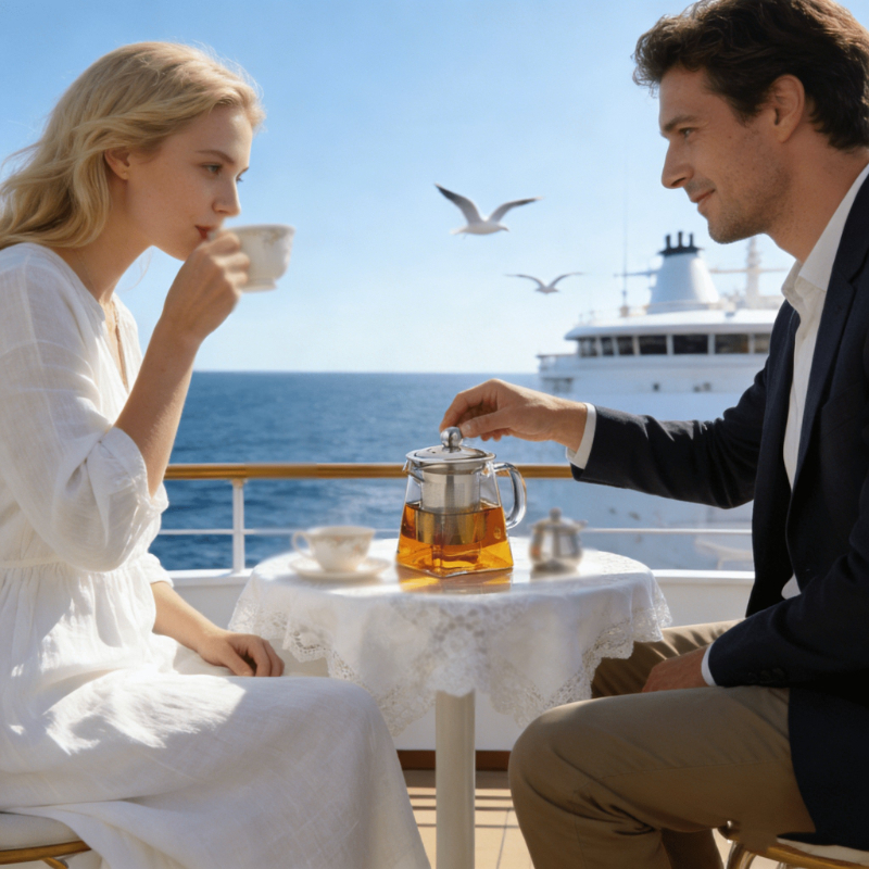 Heat-Resistant Glass Teapot with Stainless Steel Filter