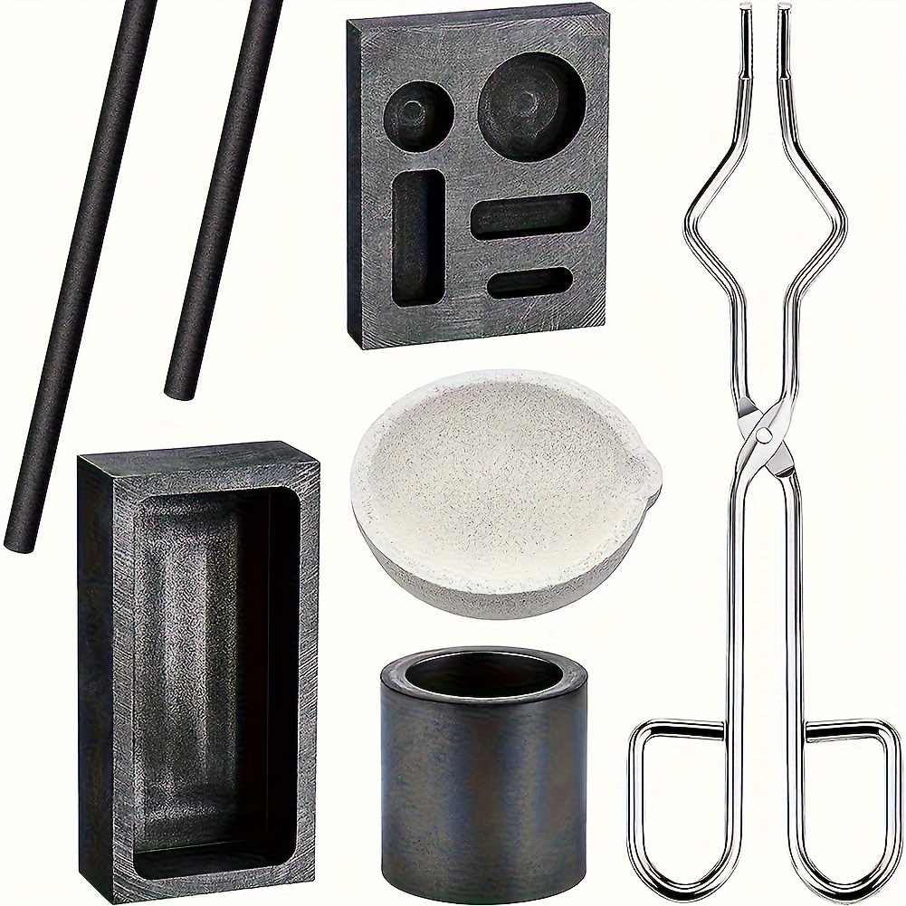 E-shop 7-teiliges Set Muster Flammen Gießwerkzeug Set, Metall Gießform Set, Hauptsächlich für Legierung, Platin, Gold, Silber, Kupfer und andere