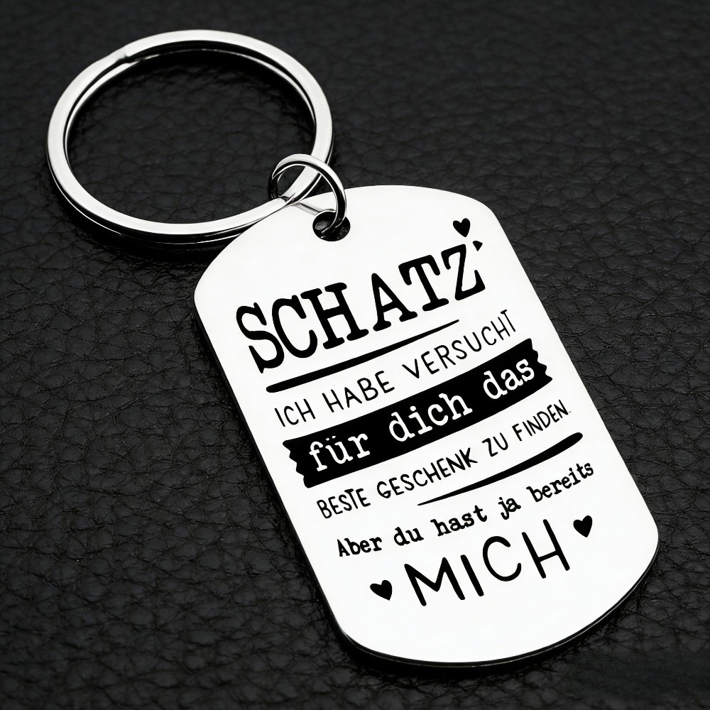 TEMU A German-style Romantic Stainless Steel Keychain, Featuring And Heart Designs, Perfect For Couples. An Ideal Gift For , Girlfriends, Or Lovers,