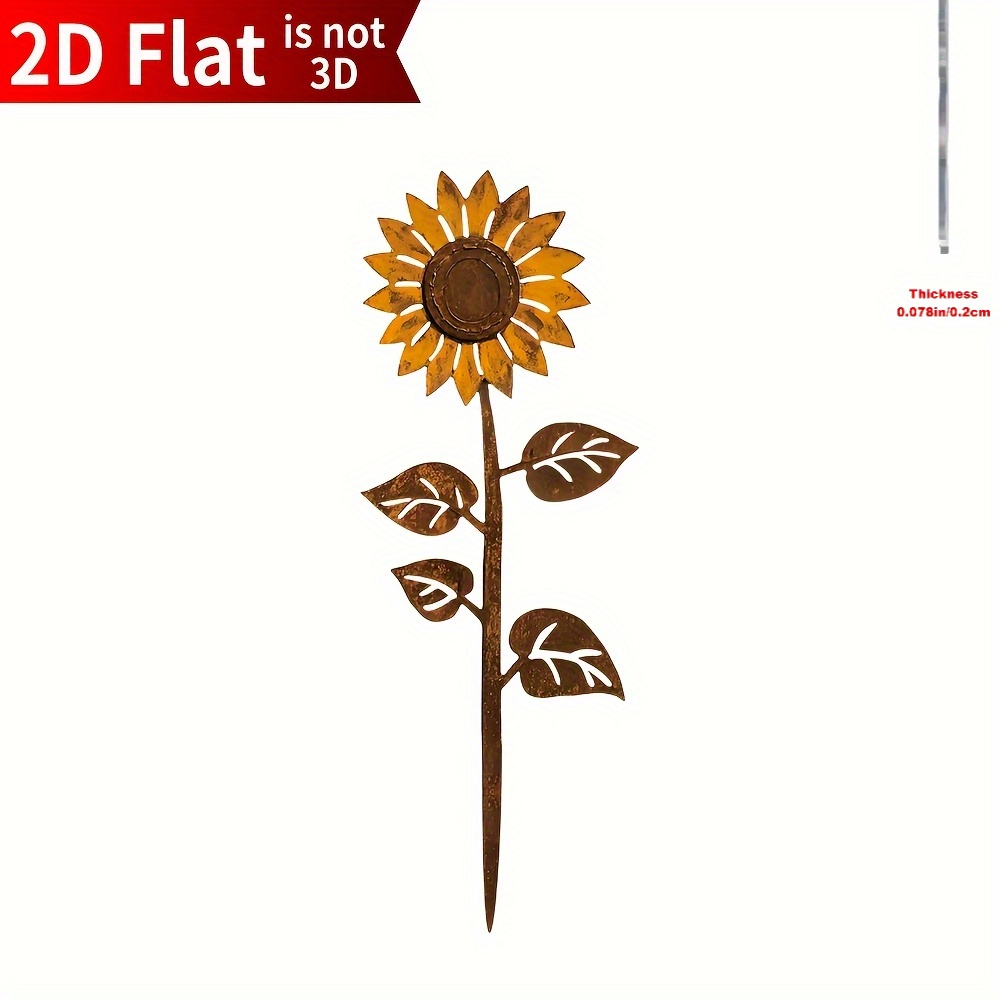 TEMU 2d Flat 2d Flat 2d Flat 2d Flat 1 Rustic Style Acrylic Sunflower Garden Stake Weatherresistant 2d Design Vibrant Yellow And Orange TEMU 2d Flat 2d Flat 2d Flat 2d Flat 1 Rustic Style Acrylic Sunflower Garden Stake Weatherresistant 2d Design Vibrant Yellow And Orange