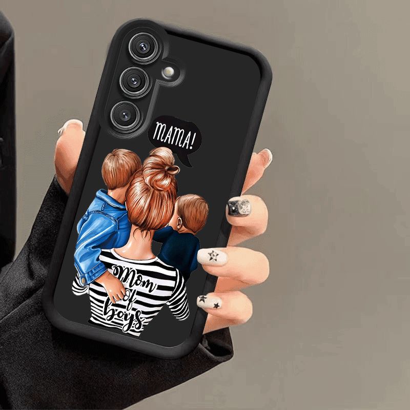 TEMU Phone Case: Mother And Child Pattern Case Suitable For Galaxy
