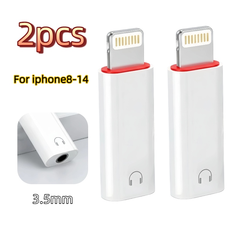 TEMU Adaptador de audio para iPhone 8-14 de 3.5 mm a puerto Lightning, material ABS, sonido , de sonido HIFI