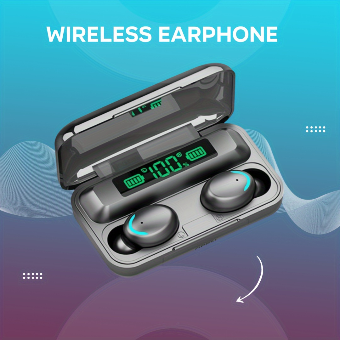 TWS Wireless Earbuds with Hi-Fi Stereo Sound, Waterproof Design, And Built-In Microphone for Sports