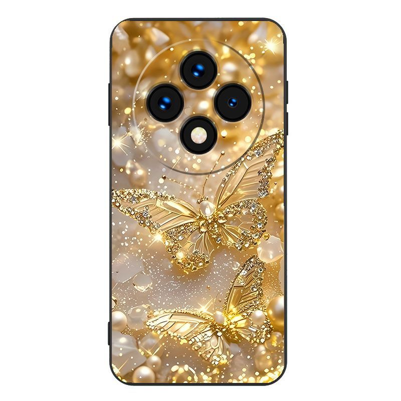 TEMU Handyhülle - Kompatibel mit Redmi 14C Handyhülle XIAOMI 14C/A3 Pro/A4/Poco C75 Schutzhülle Stoßfest Goldenes Schmetterling