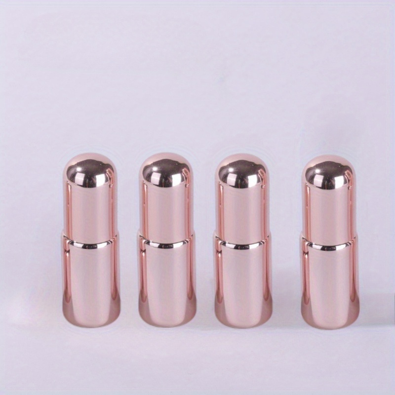 E-shop 4er-Set Flaschen, Roségoldene Ätherische Ölflaschen, 2ml/3ml/5ml Galvanisierte Flaschen für Parfüm Nachfüllung