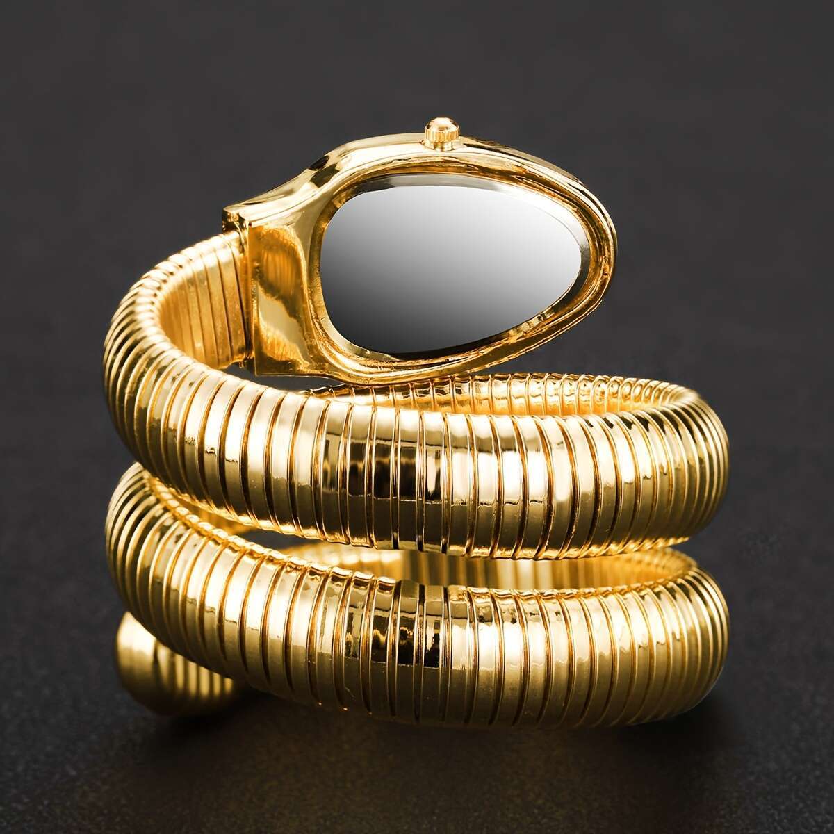 1pc of Women'S Gift Snake-Shaped Watch, Featuring a Unique And Elegant Design, a High-End Wrap-Around Quartz Wristwatch, Excluding The Watch Box