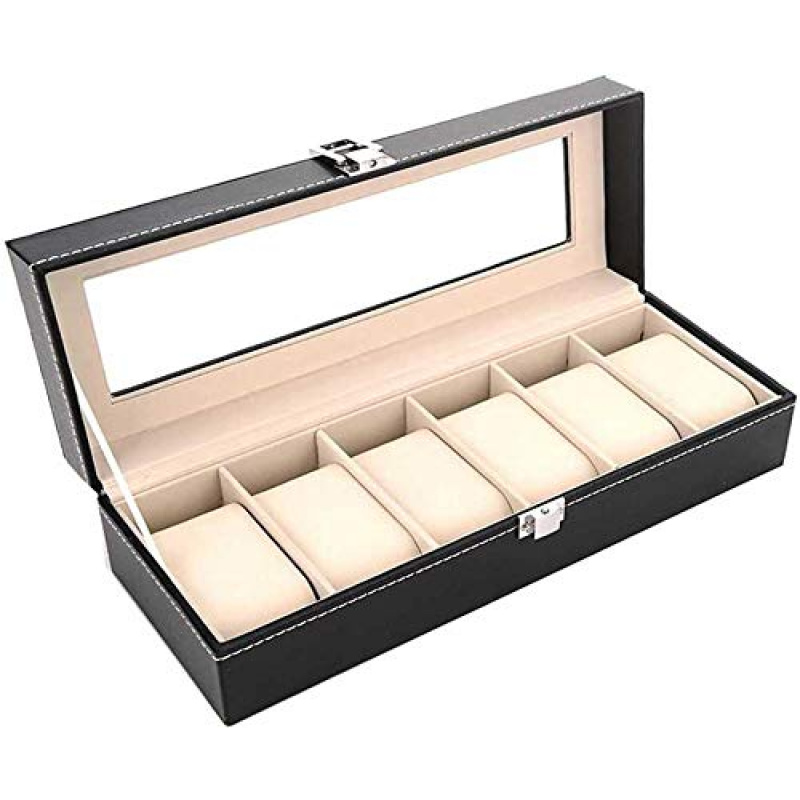 Image of 1pc Watch Storage Box, Display Case, Watch Box Display And Storage Case, 6-slot Jewelry Box Packaging Box, Recommended Holiday Gift