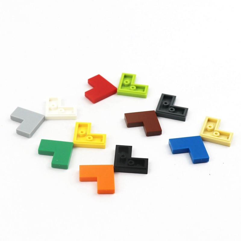 60pcs Brick Tile 2x2 Corner Thin 2+1 Dots Educational Enlighten Children Kids Toys 60pcs Building Blocks Tile 14719