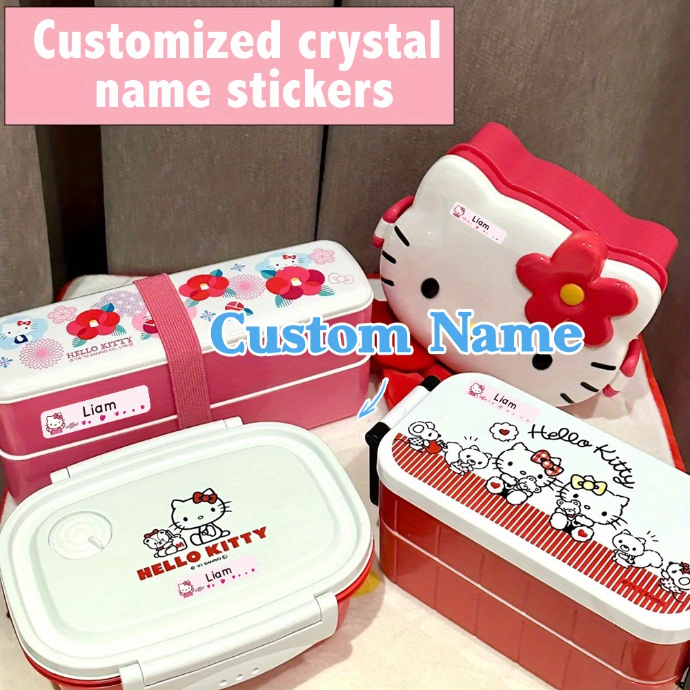 (Custom Item) Personlige navnestickers med Sanrio-mønstre og holdbare stickers, perfekte som gave til skolestart, velegnet til kontorartikler, smukke personlige etiketter