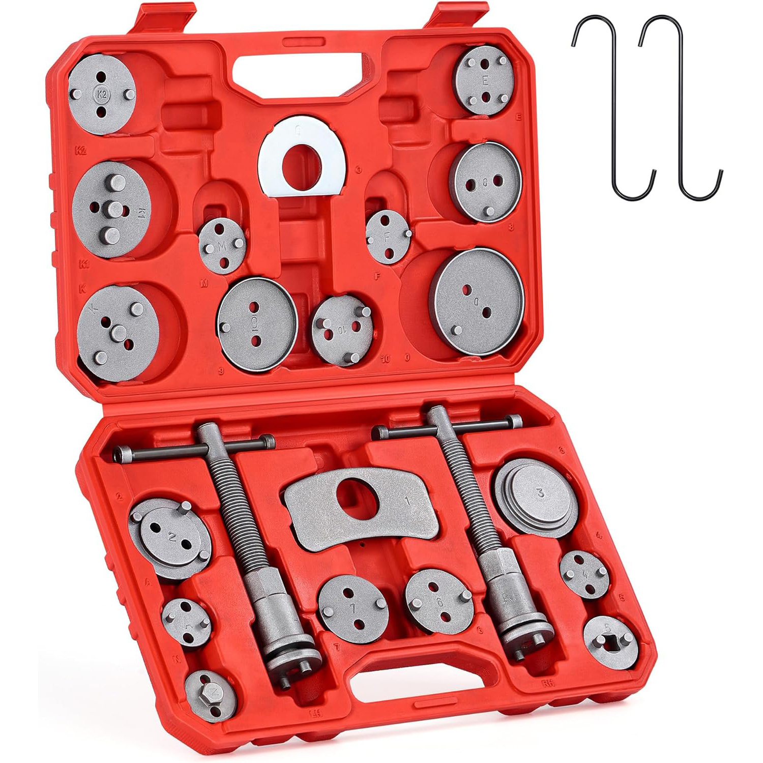 Homelive 24pcs Brake Piston Reset Set, Car Piston Reset Kit, Universal Brake Reset Set, Brake Set, Blue Case, For Resetting Brakes