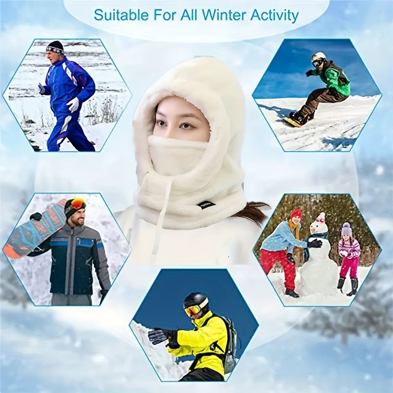 Women'S Winter Fleece Hooded Scarf - Windproof, Ear Protection, Thick And Warm, Suitable for Outdoor Travel/Sports/Shopping/Socializing, Christmas Gift, Winter Essential[3 Colors Available]