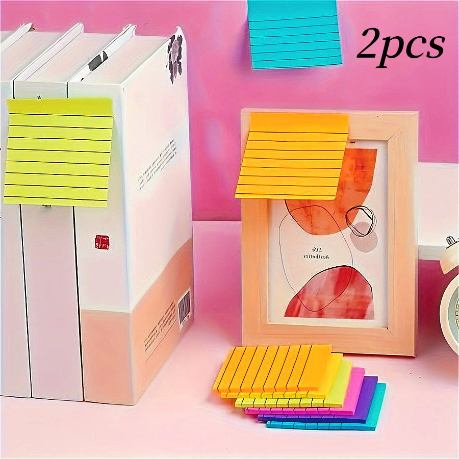 TEMU 200-sheet Large-sized Self-adhesive Notepad Is Designed With A Grid Pattern. Suitable For Students And Offices. Are 200 Sheets In And Reused