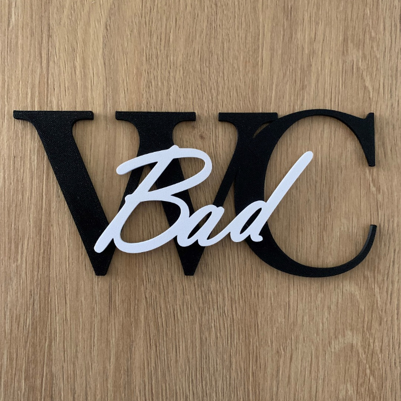 Image of [2d Flat] 1pc, Bathroom Door Sign Wc Sign Creative Wc Sign Toilet Sign No-drill Door Sticker &b Sign Waterproof Moisture-proof