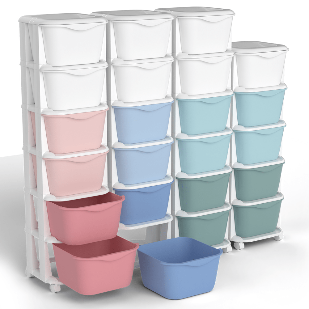 5/6-Layer Drawer Storage Rack with Universal Wheels