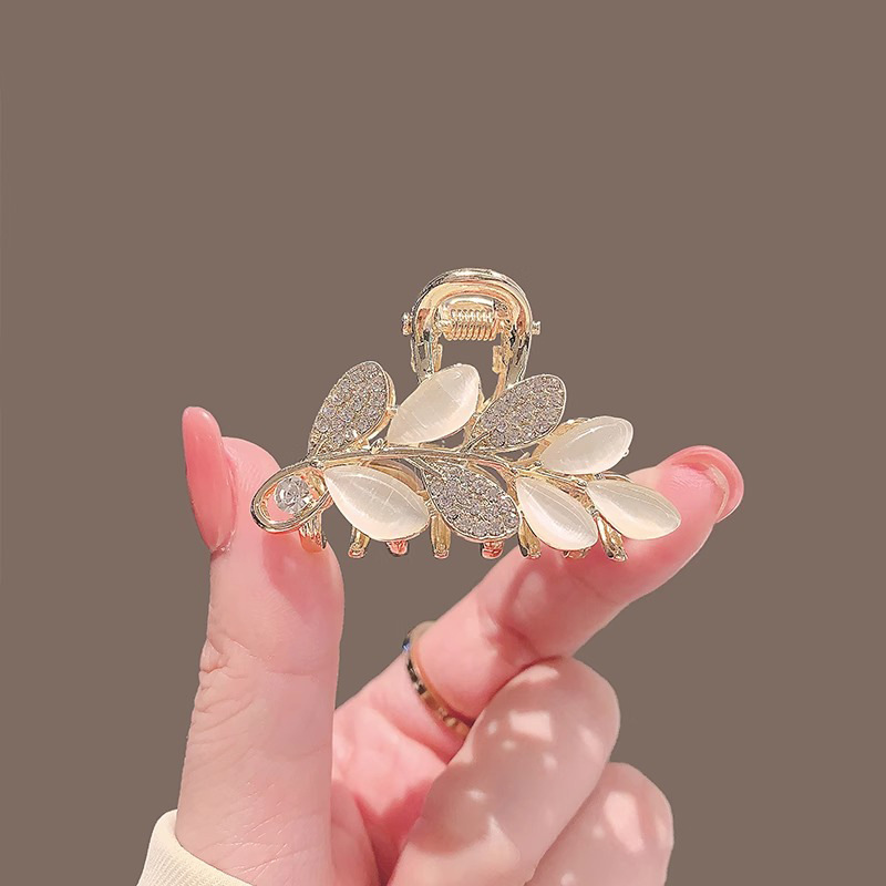 TEMU Delicate Wheat Ear Hair Clip For Women, Small Size, Suitable For Bun Hairstyles At The Back Of , Shark Clip For A Stylish Half-updo Accessory