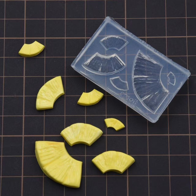 TEMU Moule en miniature de d'ananas, pour bricolage, jeu, maison de poupée, résine, pâte à modeler, fruit, ananas