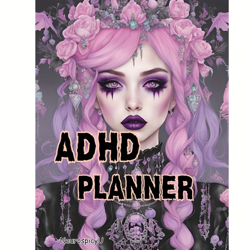 

1pc Gothic Style Planner For Adults - Weekly Budget, Fitness & Meal Planning Organizer With Monthly Calendar