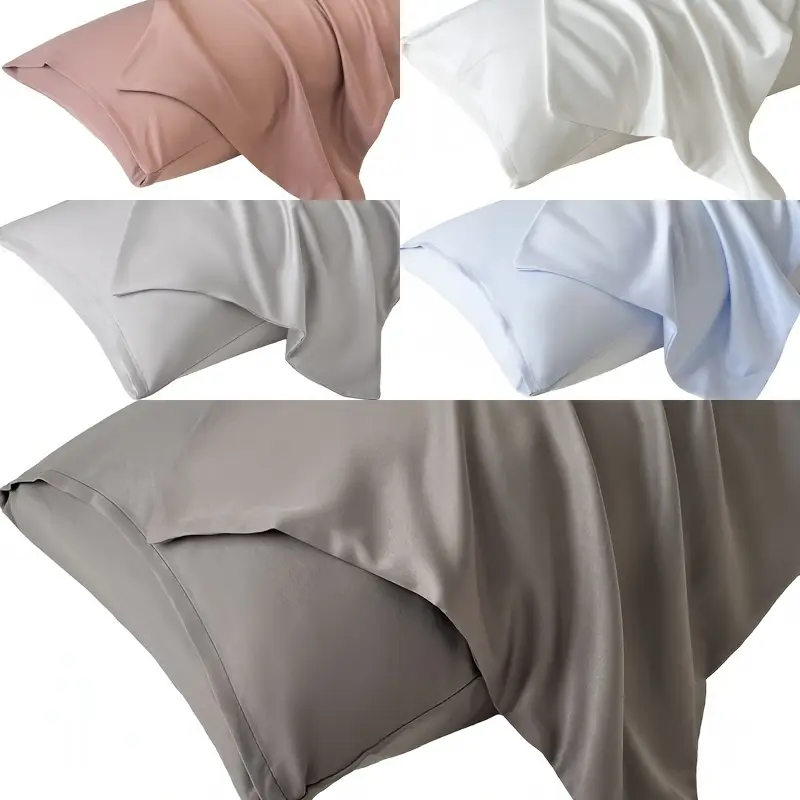set of two cooling pillowcases for people with high temperatures soft breathable light beige friendly fabric envelope closure machine washable solid pillowcases for living room and bedroom holiday gifts for men and women Product details 0