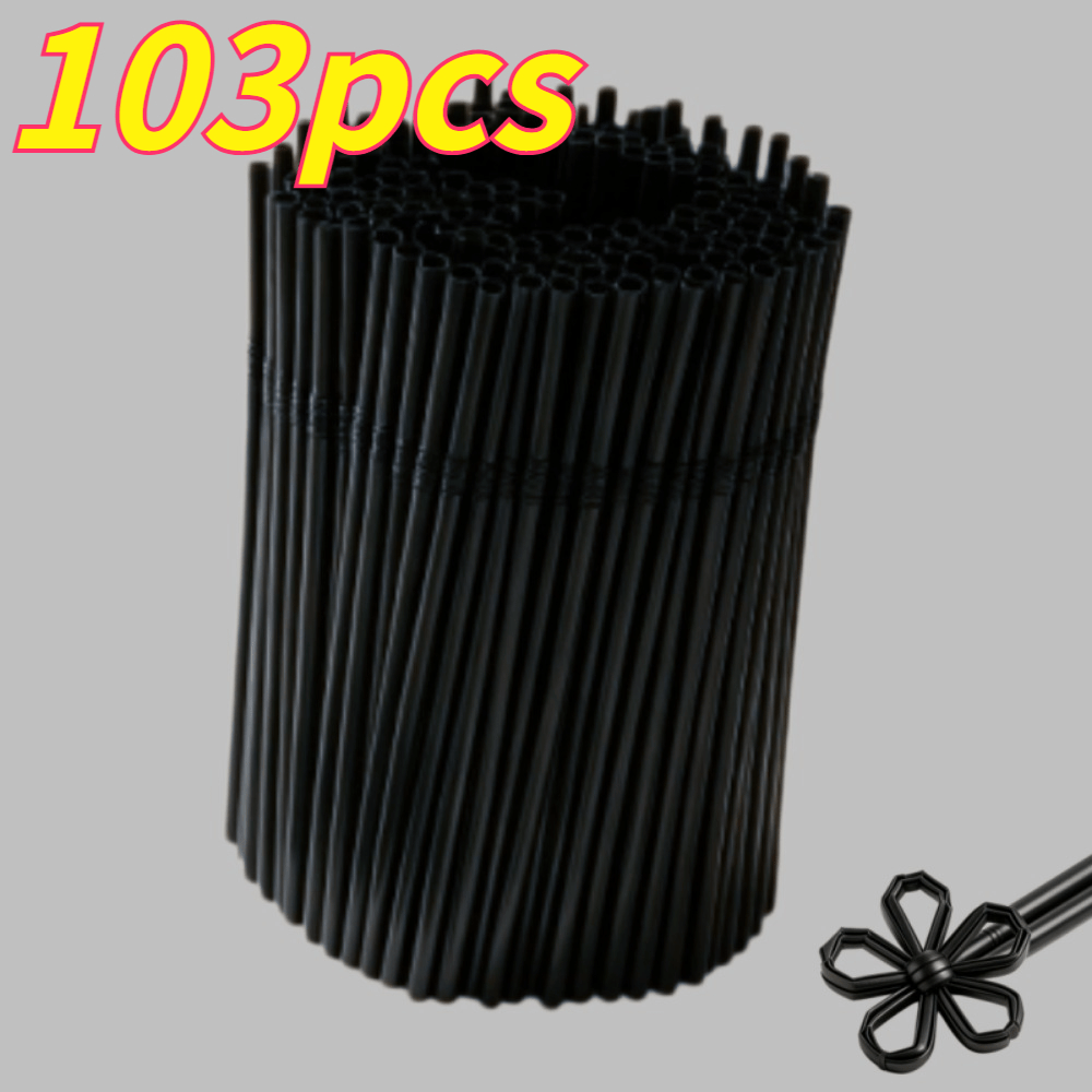 TEMU 103pcs - Flexible Plastic Woven Straws - Flexible Craft Straws - Suitable For Weaving Baskets, Wreaths, And Sculpture Projects, Reinforced