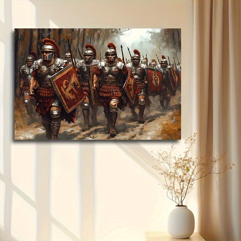 TEMU 1 pezzo 1 pz a Olio di con Cornice - Cornice in Legno Adatta per Decorazione della , Dettagliata di con Piume Rosse e , Regalo per Appassionati