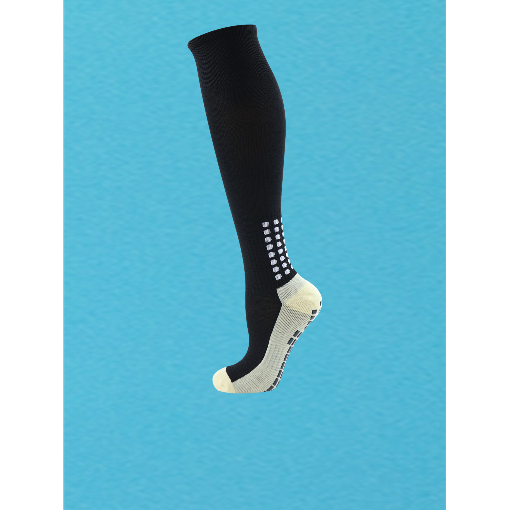 Image of 1 Pair Men's Football Socks With Grip, Non Slip Anti Slip Athletic Socks With Cushion Pads For Football/basketball/hockey