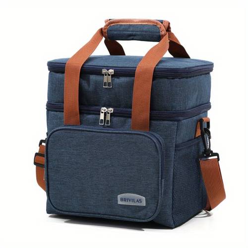 1pc double layer insulated bag thickened aluminum foil shoulder lunch tote non food contact non food contact