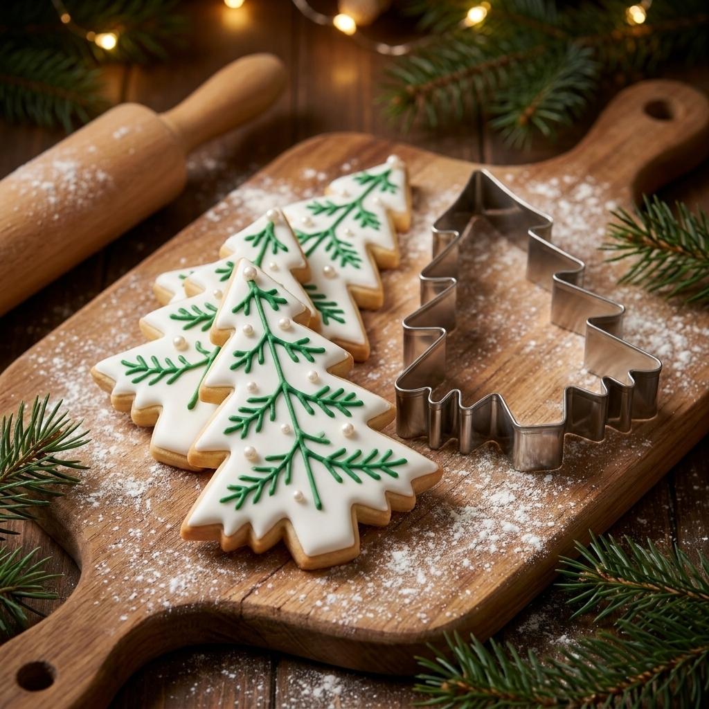 TEMU 1pc Large Christmas Tree-shaped Cookie Cutter, 430 Stainless Steel Cookie Cutter, Multi-leaf Christmas Tree Shape - Baking Mold, Parent-child