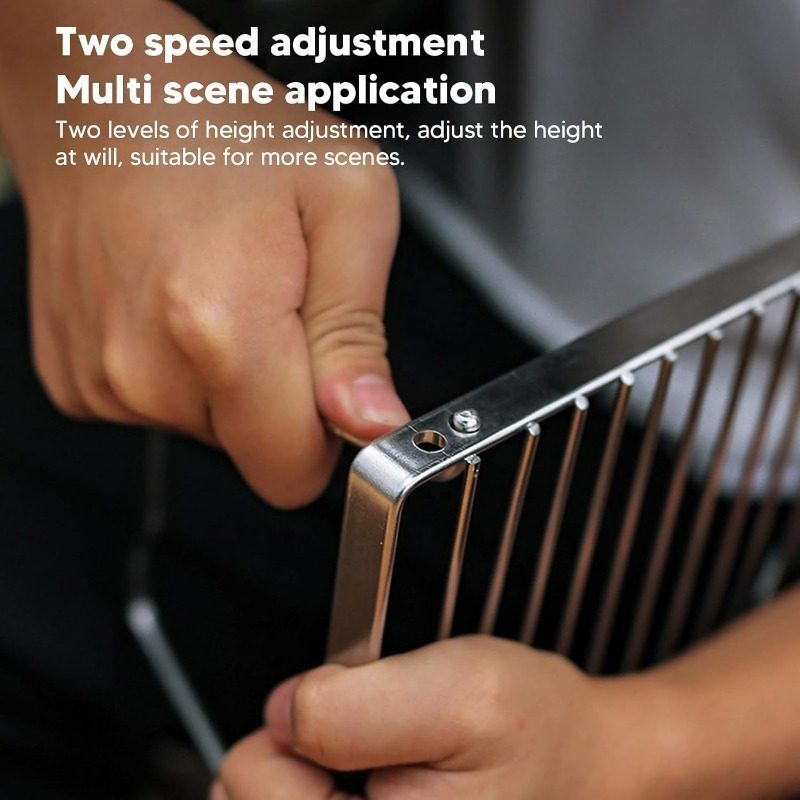 Portable Stainless Steel Camping Grill, Foldable BBQ Grill, Suitable for Outdoor Camping, Picnics, and Fishing, do not touch food