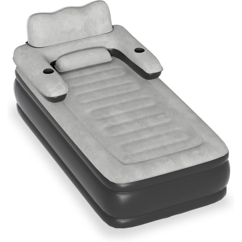 TEMU Air Beds Self-inflating Mattress With Backrest & Air Pump Quick Inflation/deflation Foldable Air Mattress Load Capacity Up To 250 Kg