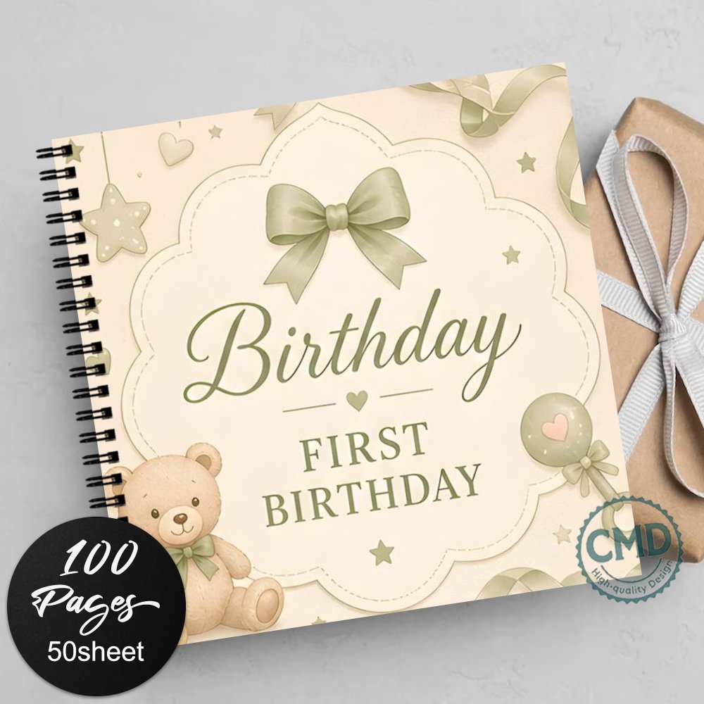 TEMU 1pc Guestbook For Weddings Birthdays Events Recording With Elegant Teddy Bear Bow