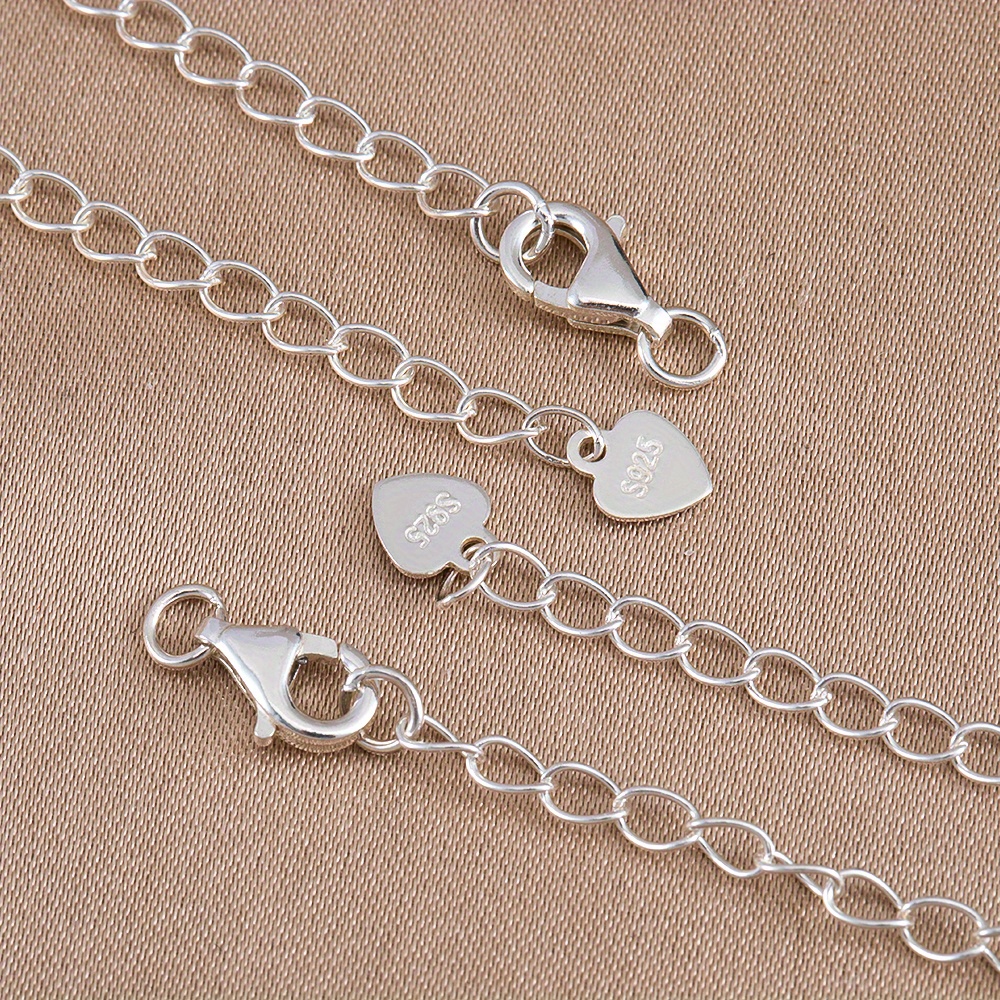 2pcs S925 Silver Jewelry Tail Chain Extension