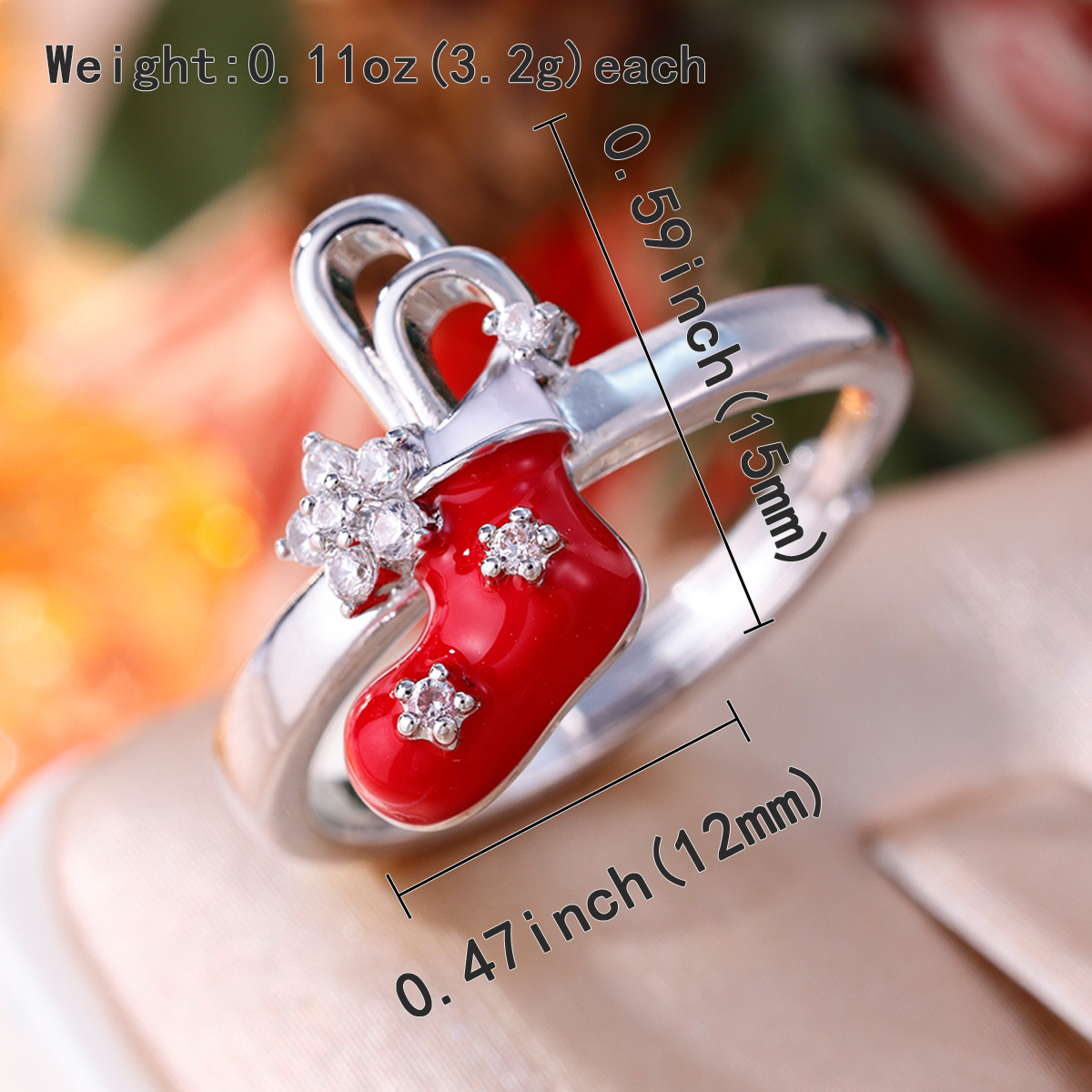 Women's Adjustable Bling Ring with Plated Synthetic Zirconia