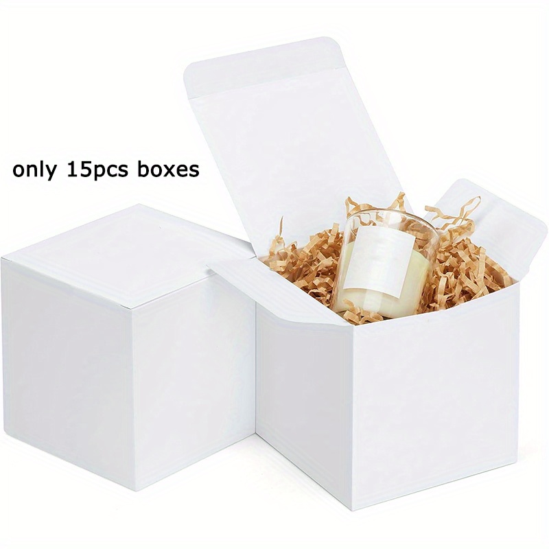 TEMU Gift For Her/him Set Of 15, 12x12x12cm, Cube-shaped Gift Boxes Made Of White Paper With Lids, Suitable For Small Jewelry Gifts And Versatile