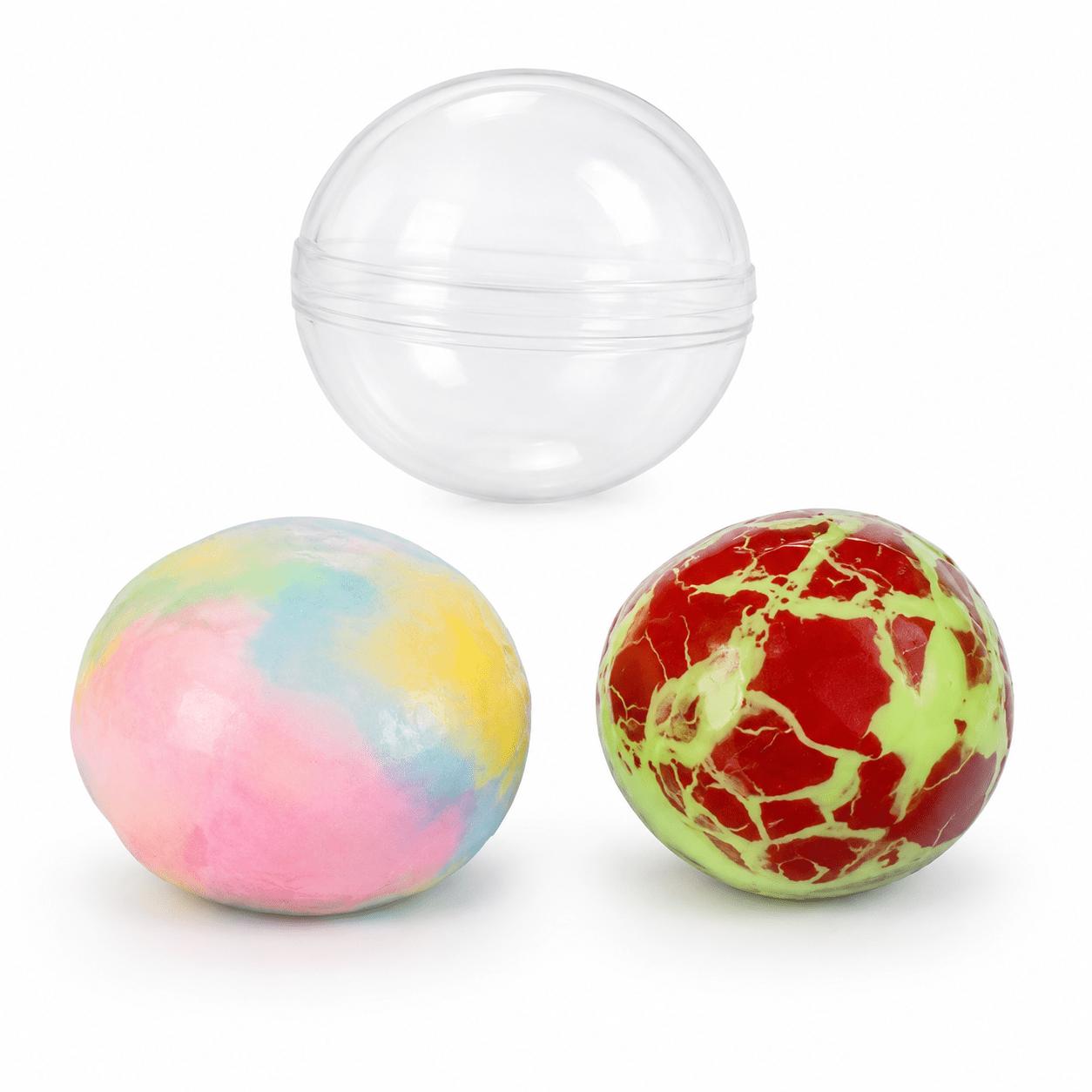 TEMU Lot de 2 balles croustillantes et spongieuses avec coque , jouet sensoriel à presser ASMR pour la relaxation (Chocolat)