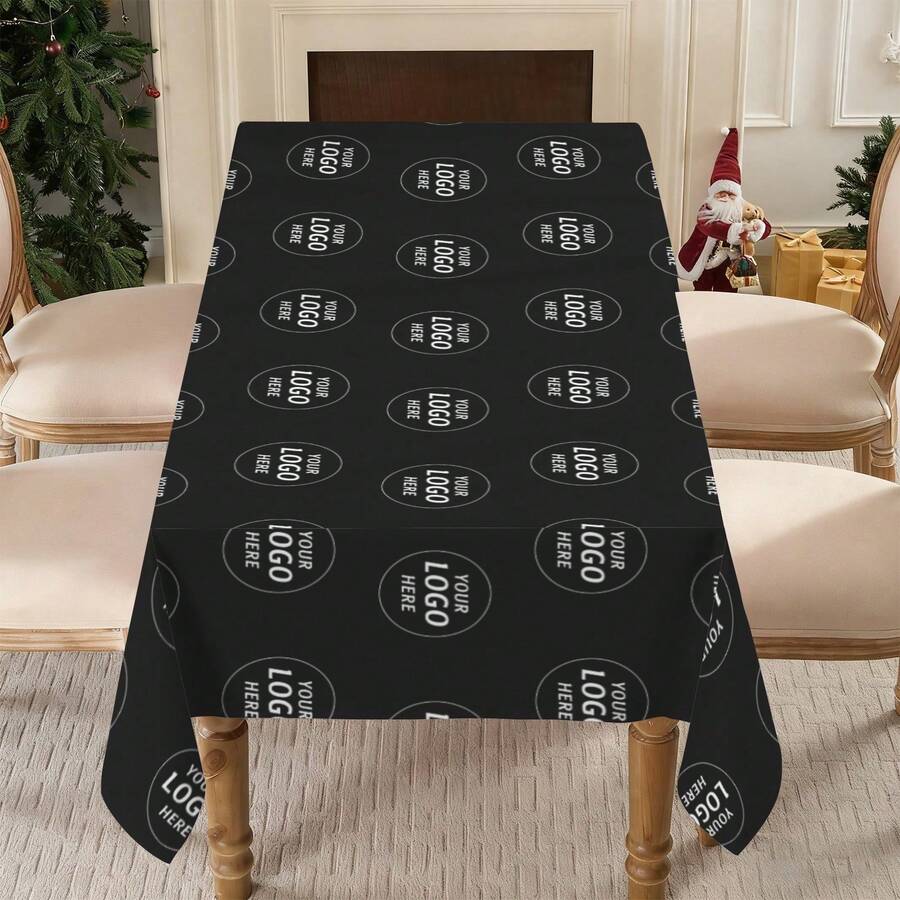 TEMU Custom Tablecloth, Polyester Table Cover, Full Size Printed Design, Ideal For Corporate Events, Parties, Weddings, Cocktail Events, And Holiday