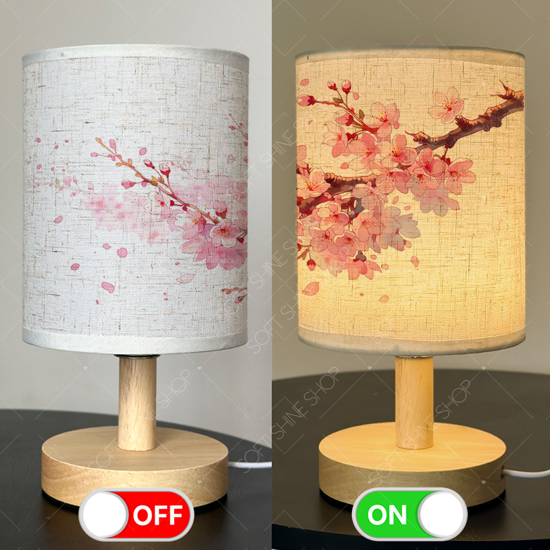 Fabric USB Powered Table Lamp for Bedroom & Office