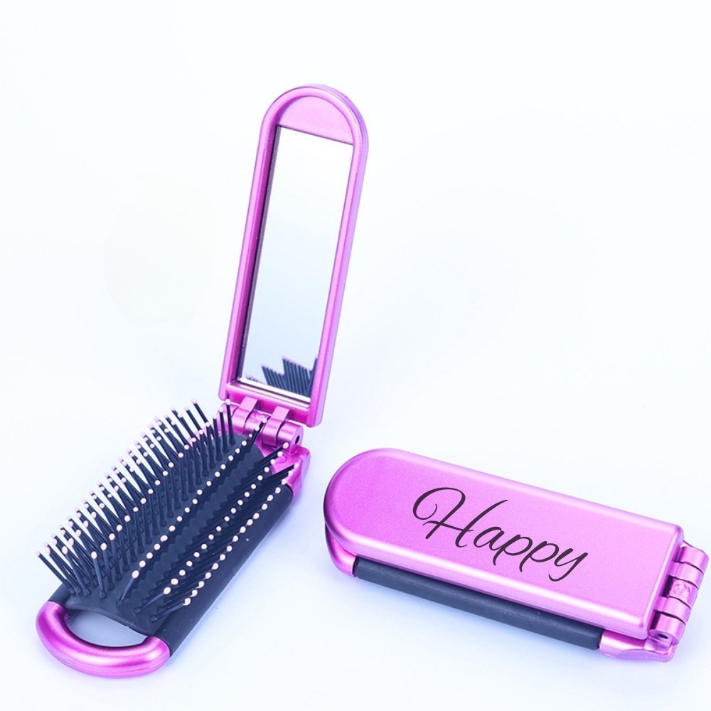TEMU Custom-made Special Comb, Portable Cushion Comb, Holiday Custom Surprise Gift, Comb Smoothing Massage Comb Folding Airbag Mirror Comb, Good Item