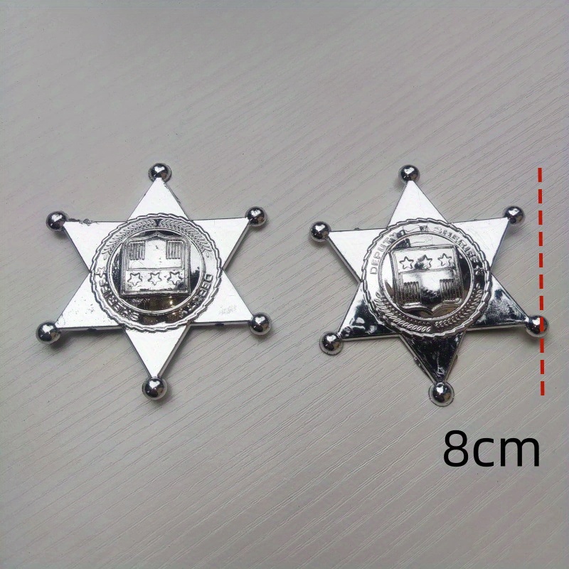 Eterspr 5Pcs Vintage Sheriff Badge Adulte, Badge De Shérif En