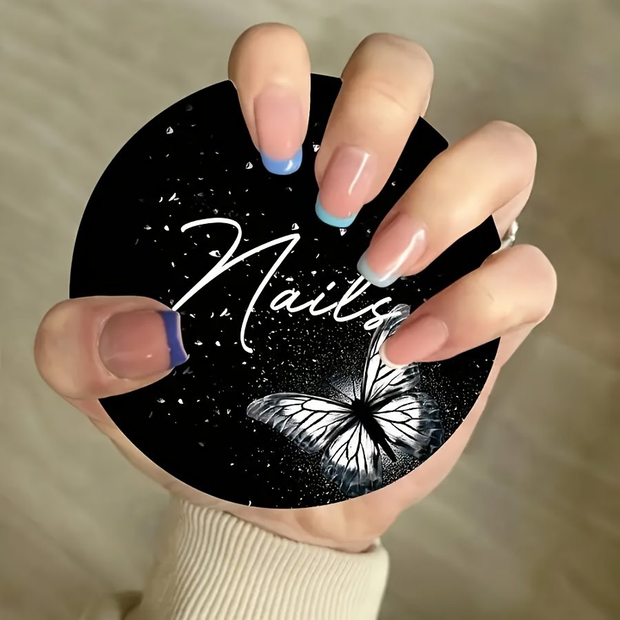 TEMU 1pc Professional Nail Display Board Nail Photo Plate Nail Salon Accessory Nail Technician Photo Prop Nail Selfie Plate Acrylic Nail Tool
