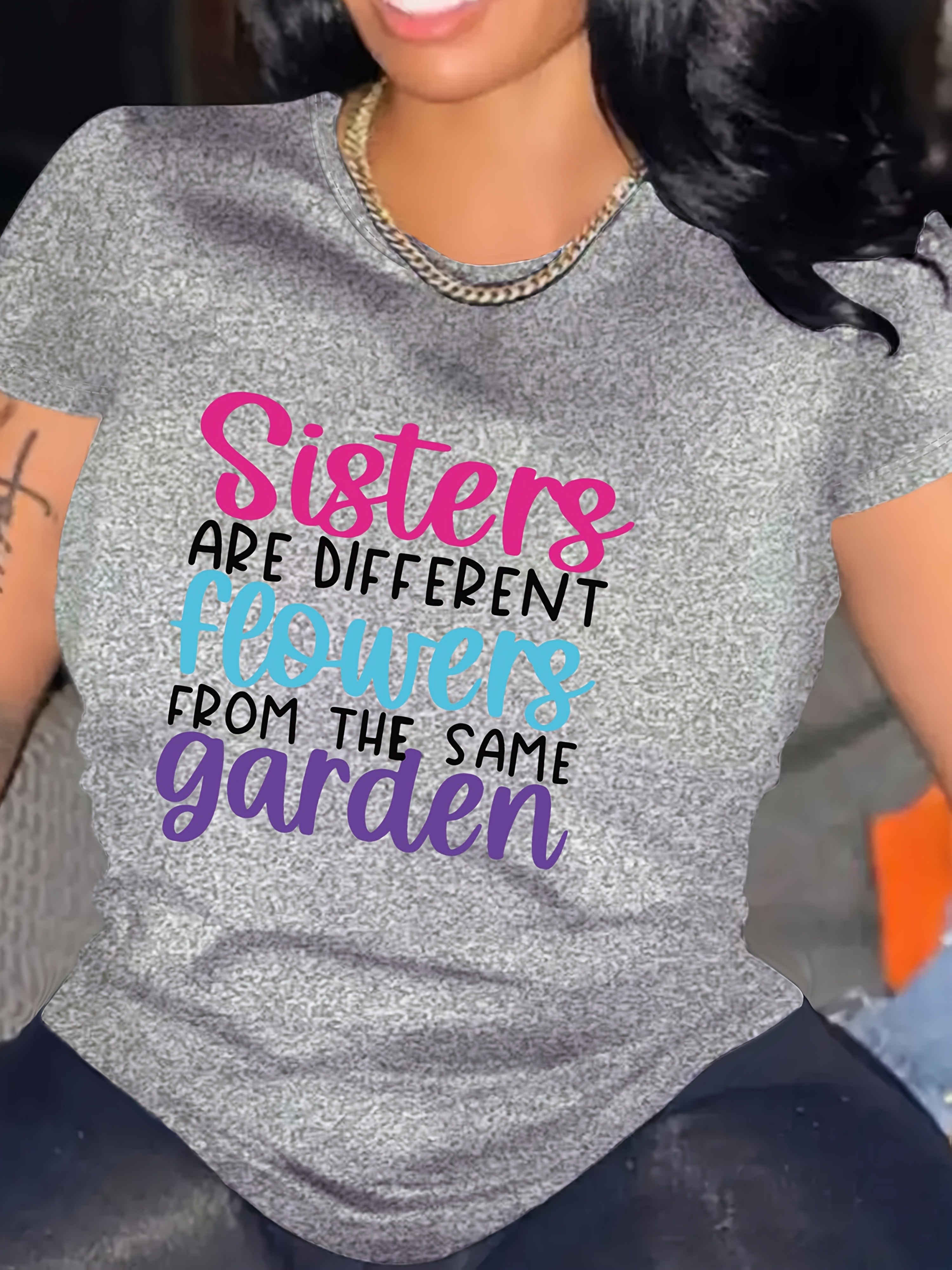 Funny 'Seester' Graphic T-Shirt For Women - Short Sleeve Casual Sister Gift Tee, Multiple Colors