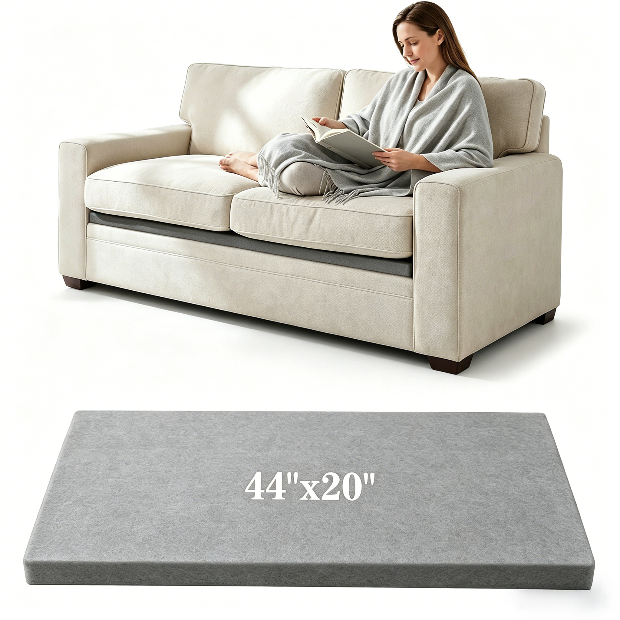 TEMU Your Sagging Sofa! 44 X 20 Heavy Duty Sofa Support Board, Instant Couch Cushion Support To Fix Sagging Seat, No Tools Needed, Extend Sofa Life