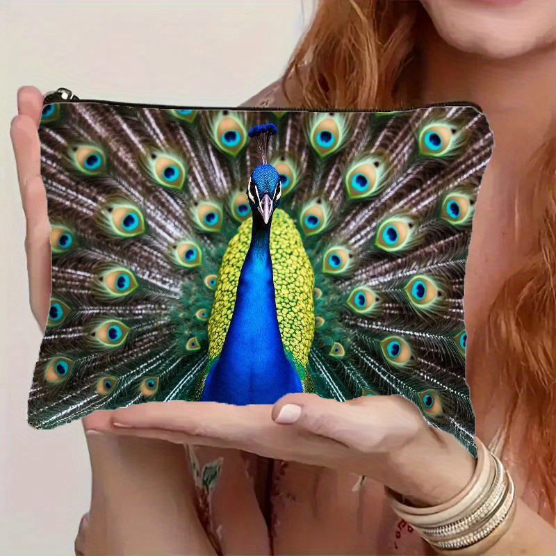 TEMU Colorful Cosmetic Bag Featuring A Design, Perfect For Storing For Makeup And Toiletries. This Lightweight And Durable Wash Bag Is An Ideal Gift