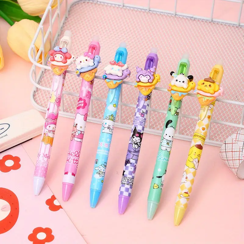36pcs for ice cream design retractable ballpoint pens - cute pens with 0, 5mm fine tip, ergonomic grip, blue ink for office, school, exams & prizes, school supplies, design, smooth writing Product details 1