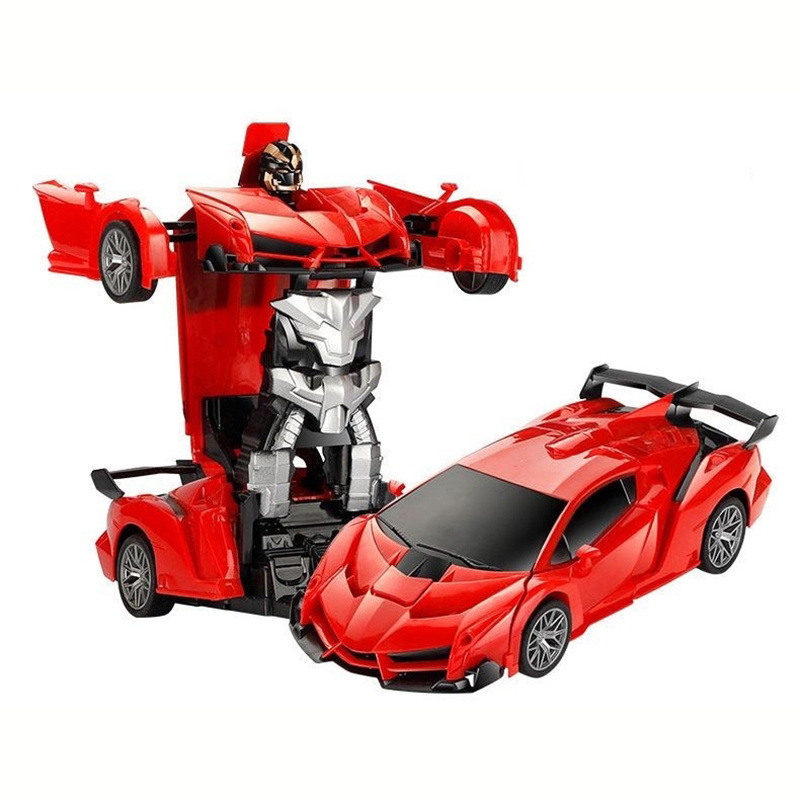 TEMU 1/18 Scale Transforming Car Robot Suitable For Kids Over 3+ Years, One-button Deformation Toy With 360° Drift, Racing Car & Robot, Operation For